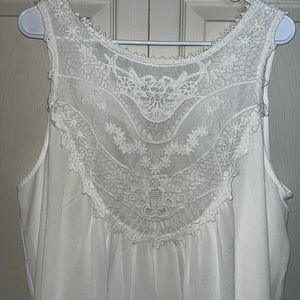 Chic Soul Sweet Charm Tank in White.